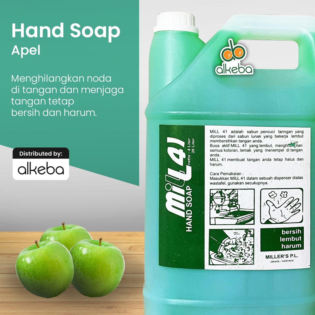 MILL 41 HAND SOAP APPLE 4 LITER