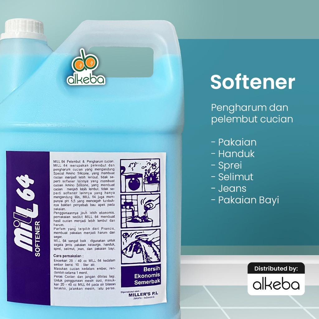 MILL 64 SOFTENER PELEMBUT PAKAIAN 4 LITER