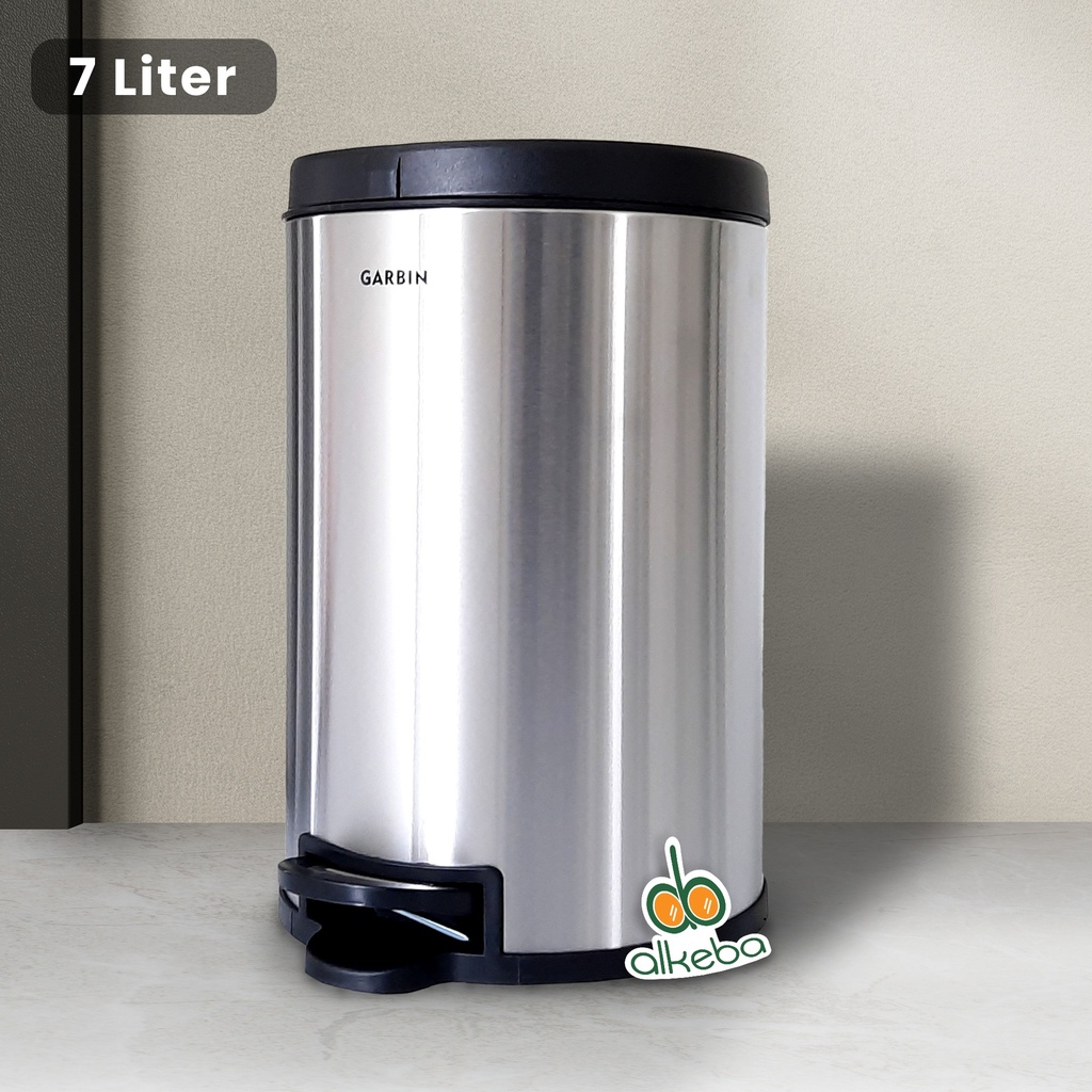GARBIN TEMPAT SAMPAH INJAK PEDAL STAINLESS 7 LITER