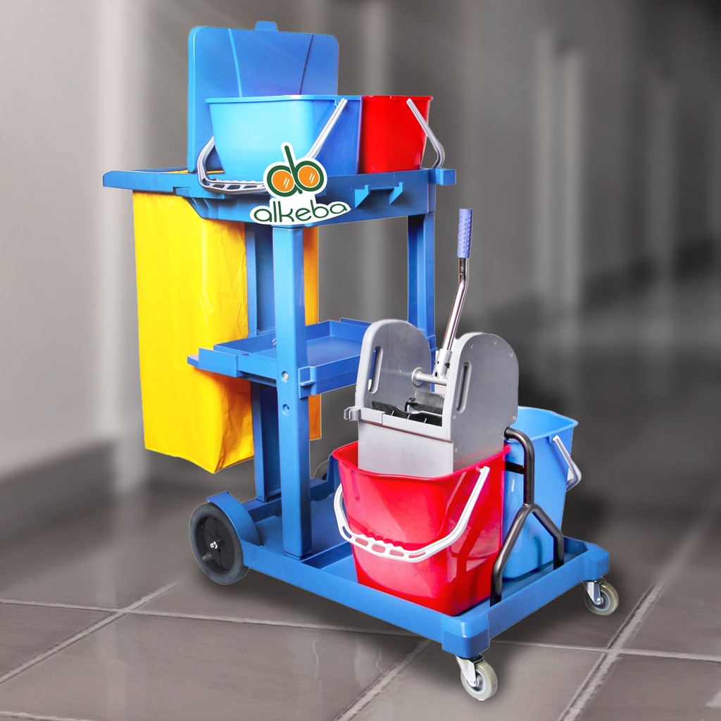 JANITOR CART WITH DOUBLE BUCKET AF08173 MORGAN