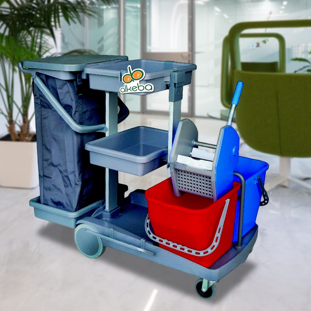 JANITOR CART WITH DOUBLE BUCKET D-11D