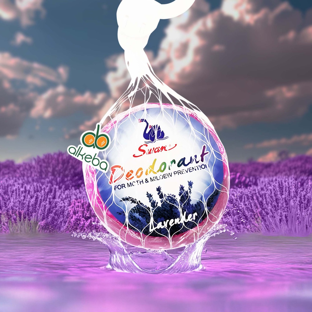 KAMPER GANTUNG GEPENG SWAN LAVENDER