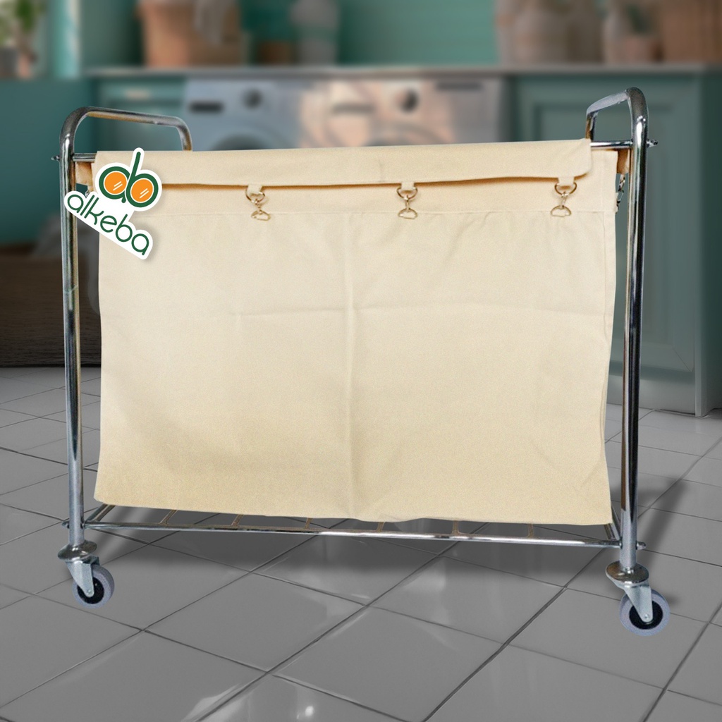 LAUNDRY CART RECTANGLE TROLLEY D26