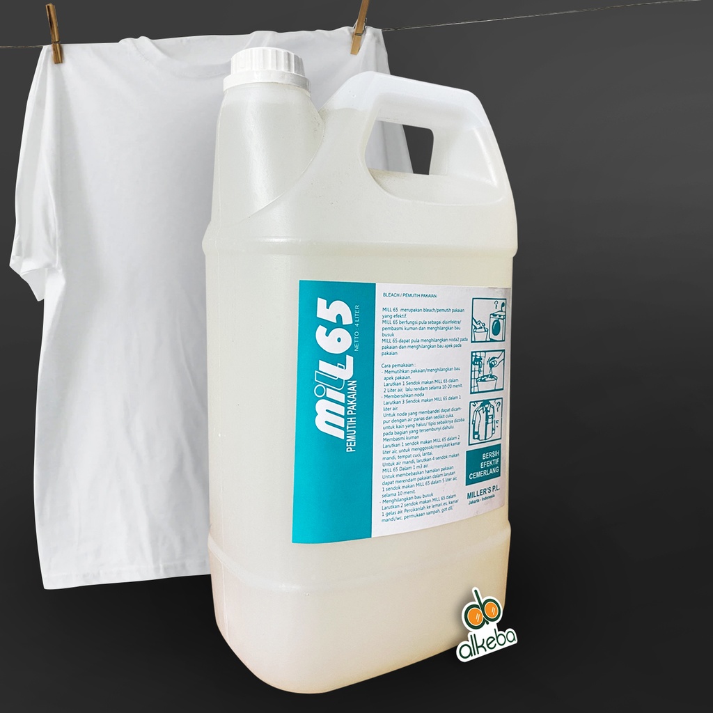 MILL 65 BLEACH PEMUTIH PAKAIAN 4 LITER