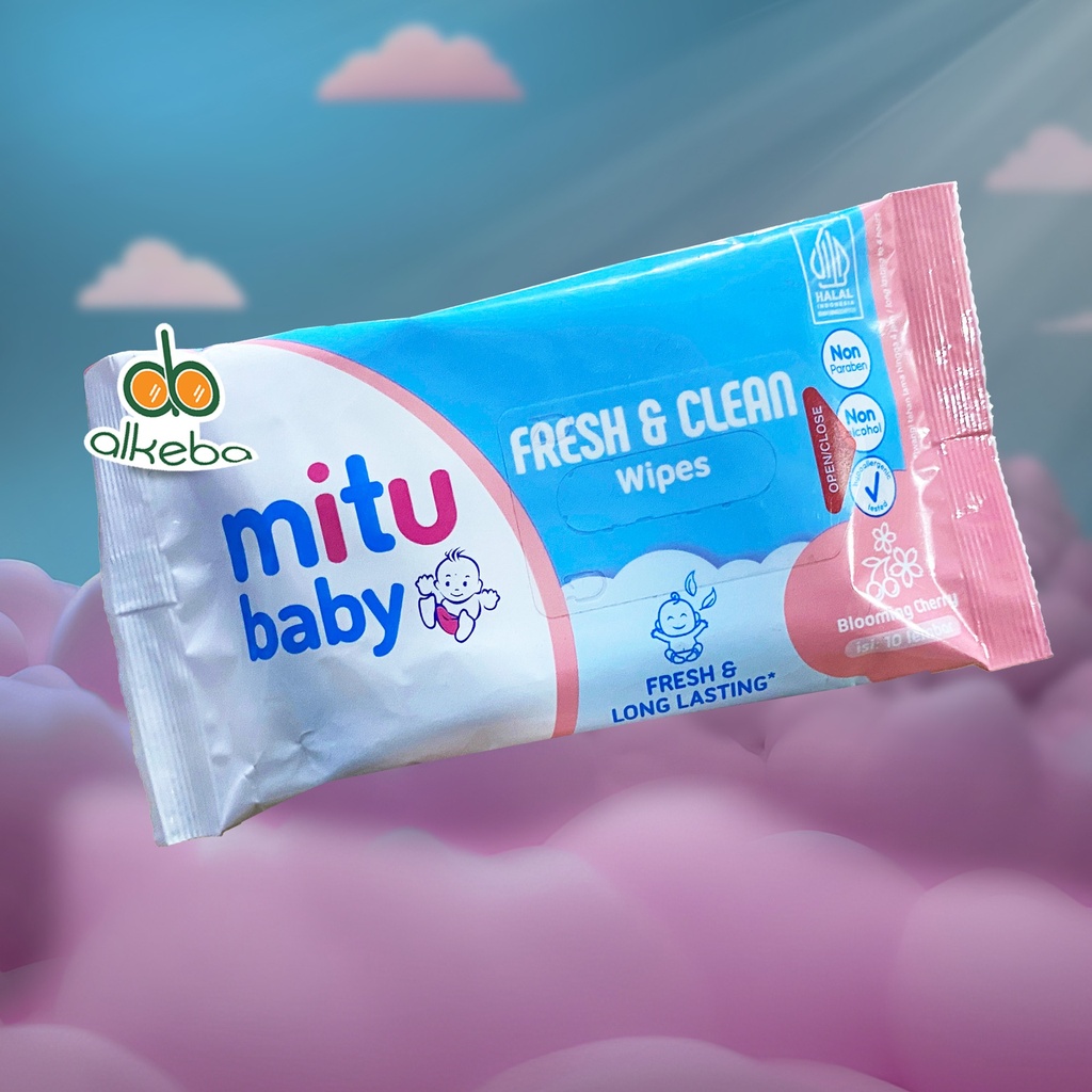 MITU BABY WIPES PINK 10'S