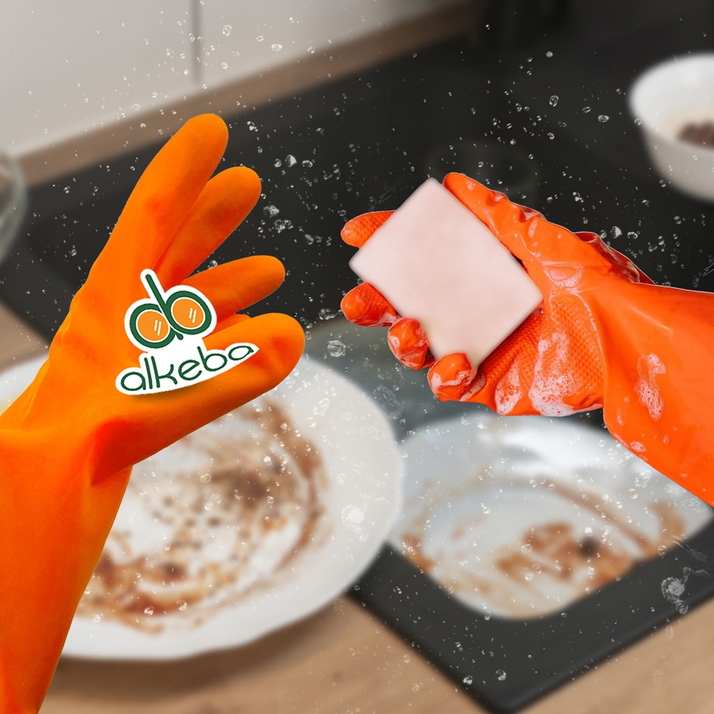 SARUNG TANGAN KARET ORANGE KENMASTER