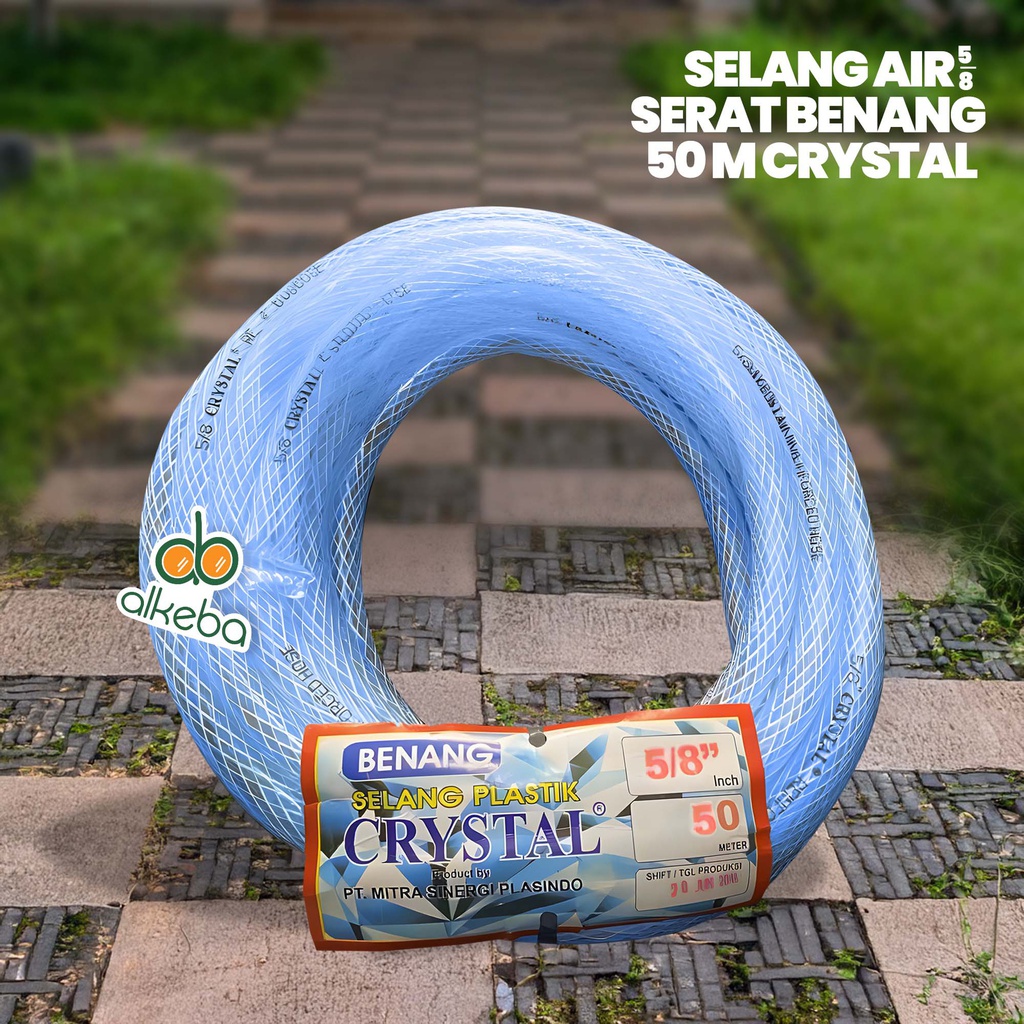 SELANG AIR 5/8 " 50 METER SERAT BENANG CHRYSTAL
