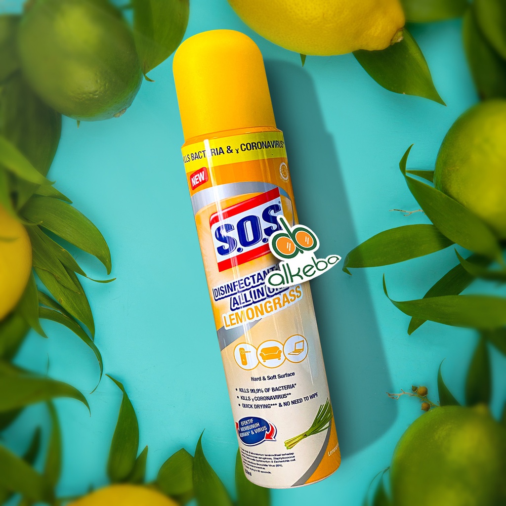 SOS DISINFECTANT SPRAY LEMONGRASS 250 ML