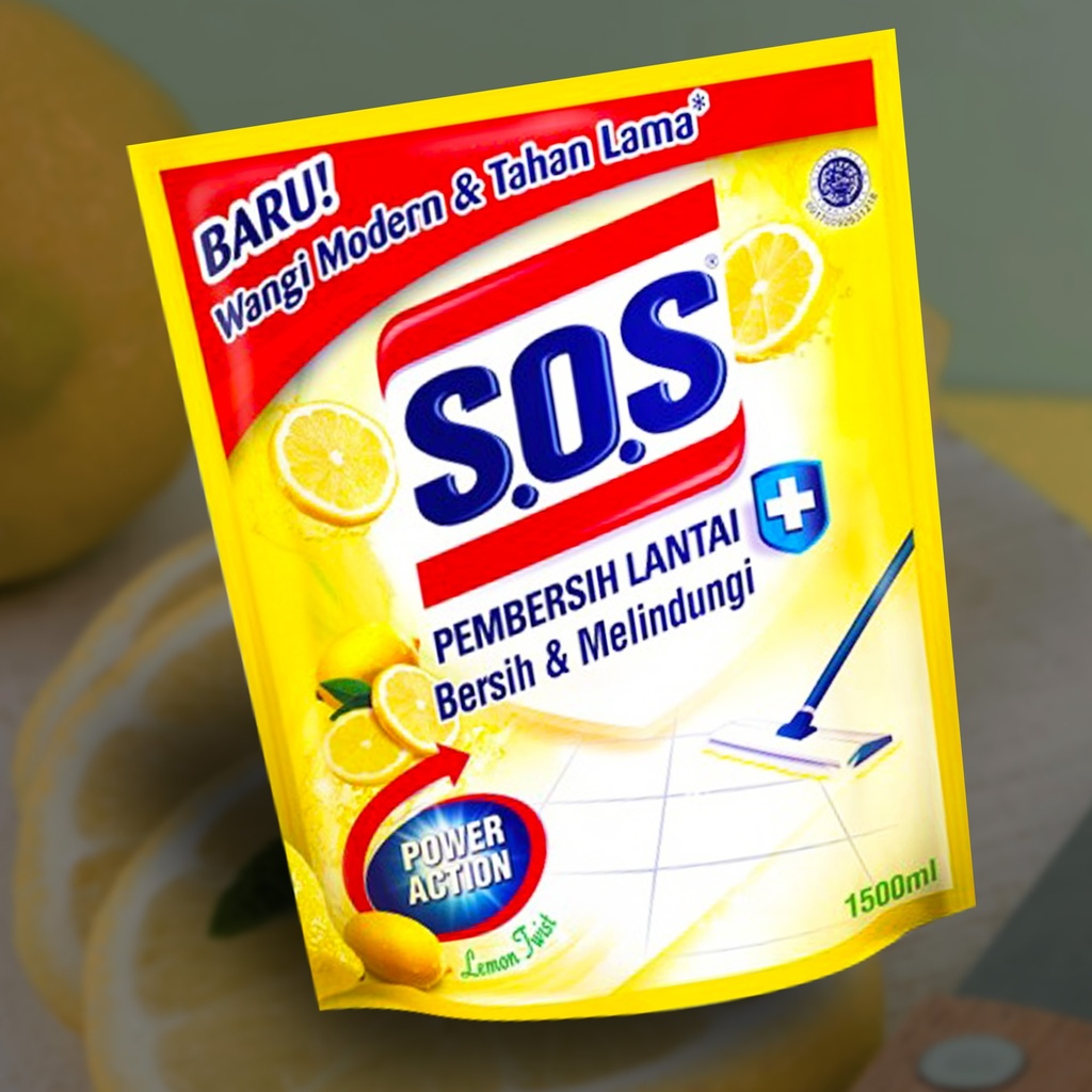 SOS FLOOR CLEANER LEMON TWIST 1,5 LITER