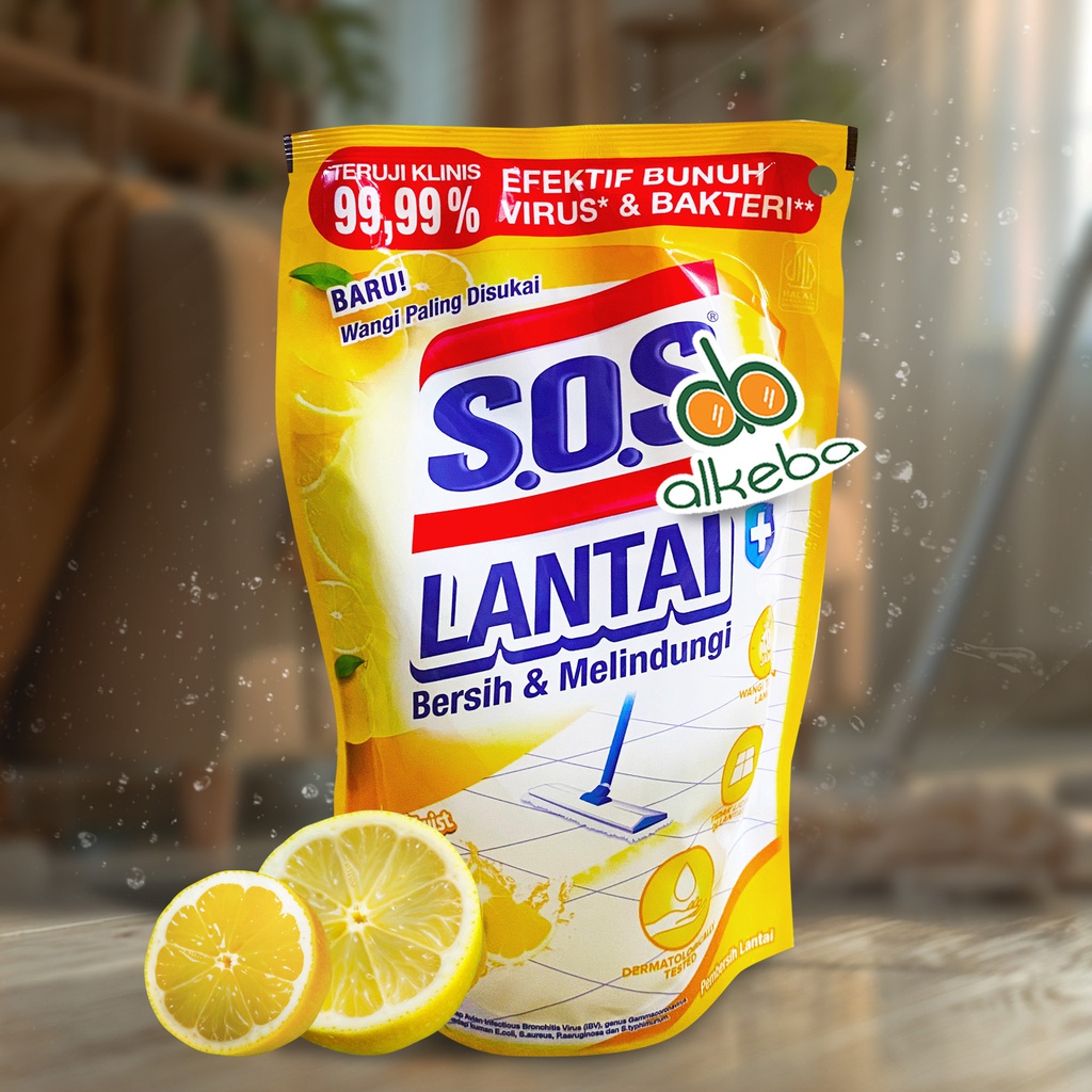 SOS FLOOR CLEANER LEMON TWIST REFILL 375ML