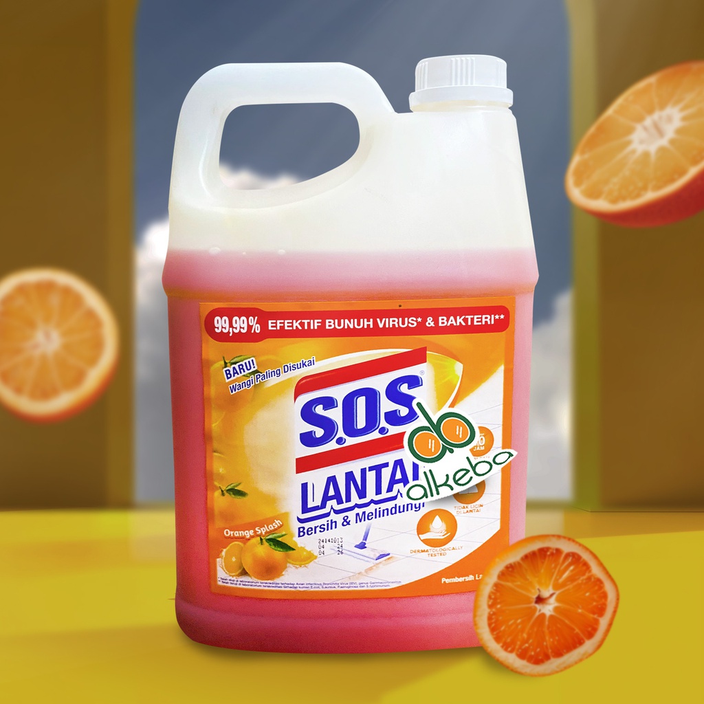 SOS FLOOR CLEANER ORANGE SPLASH 3,5 LITER