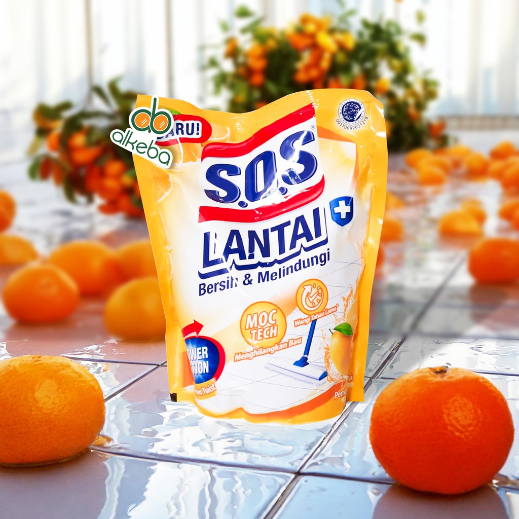 SOS FLOOR CLEANER ORANGE SPLASH REFILL 375ML
