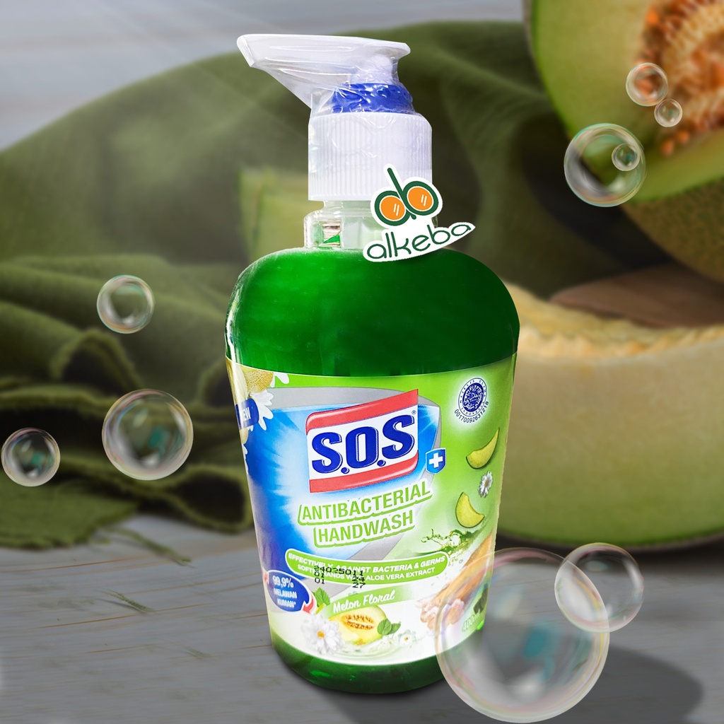 SOS HAND SOAP MELON BOTOL PUMP 400 ML