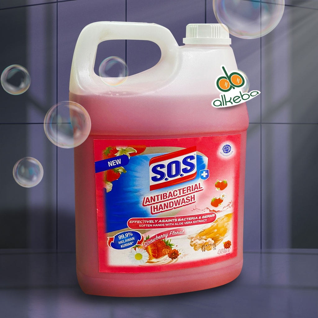 SOS HAND SOAP STRAWBERRY 4 LITER