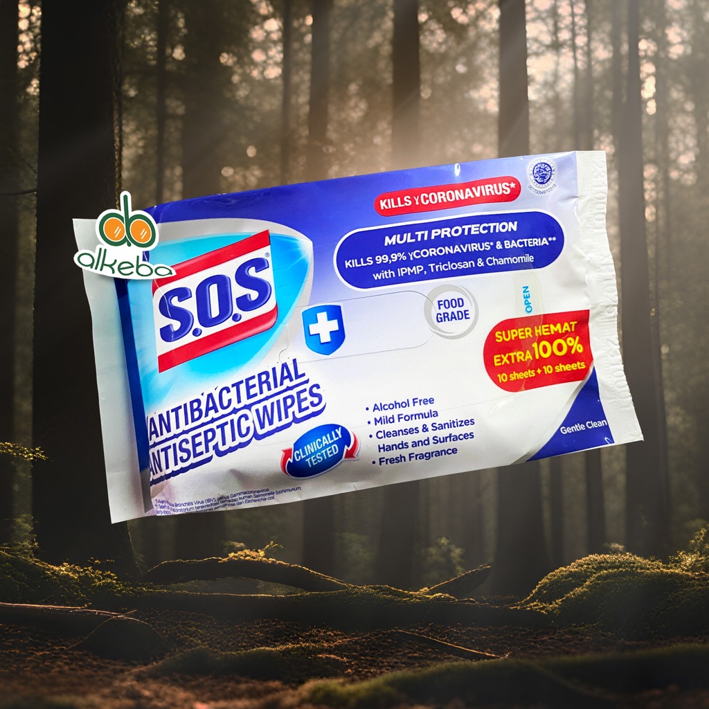 SOS WIPES ANTI BACTERIAL 10'S