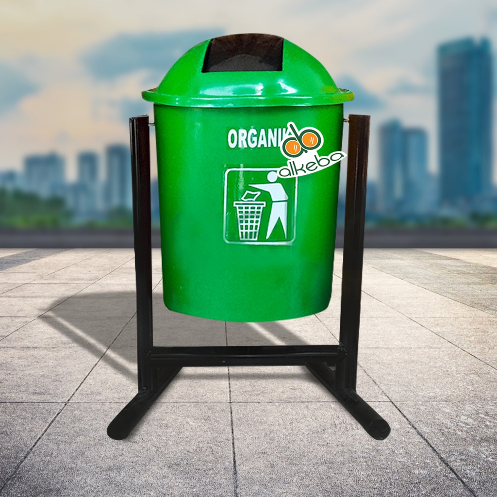 TEMPAT SAMPAH FIBER BULAT SINGLE