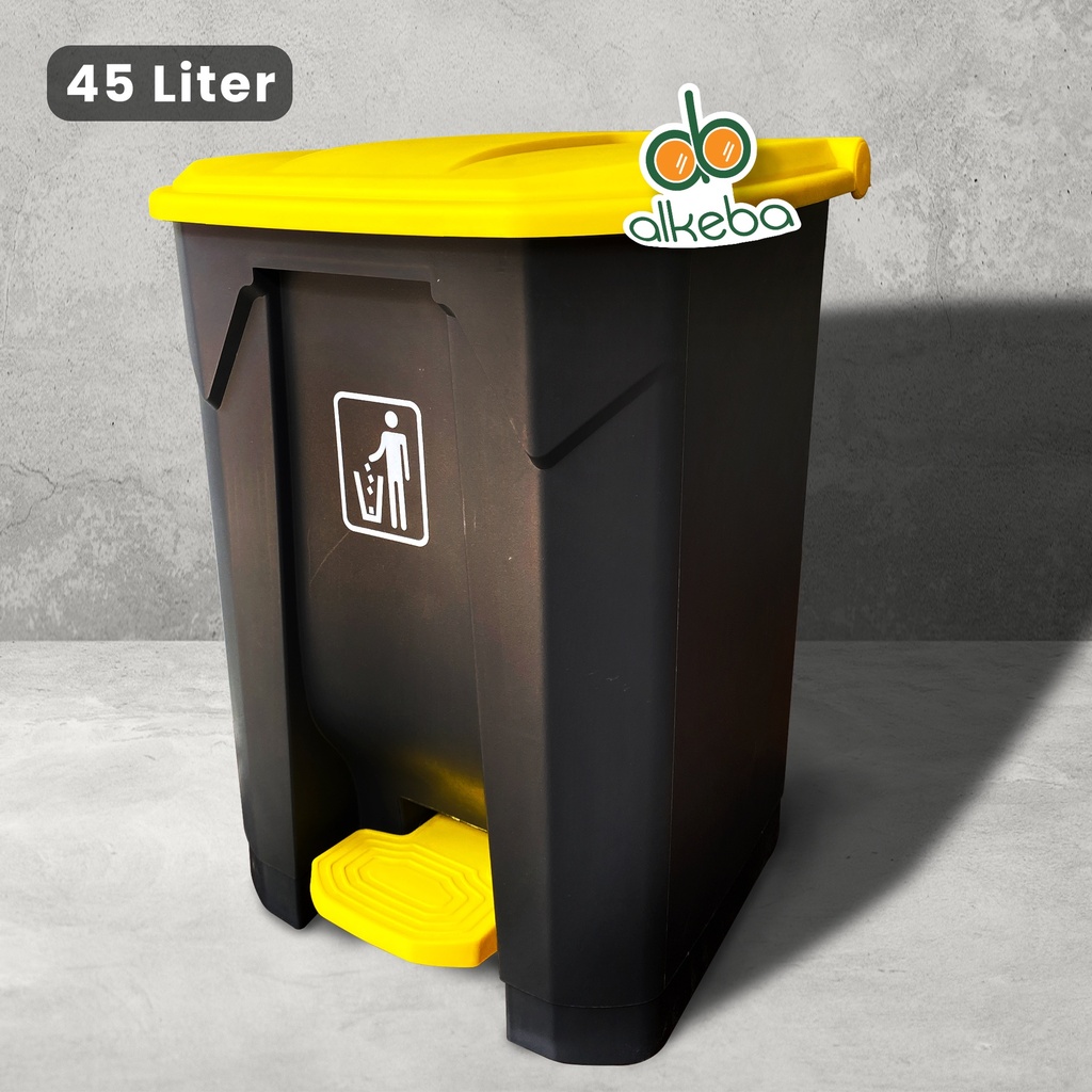 TEMPAT SAMPAH INJAK IMPORT 45 L B2-010B ABU KUNING