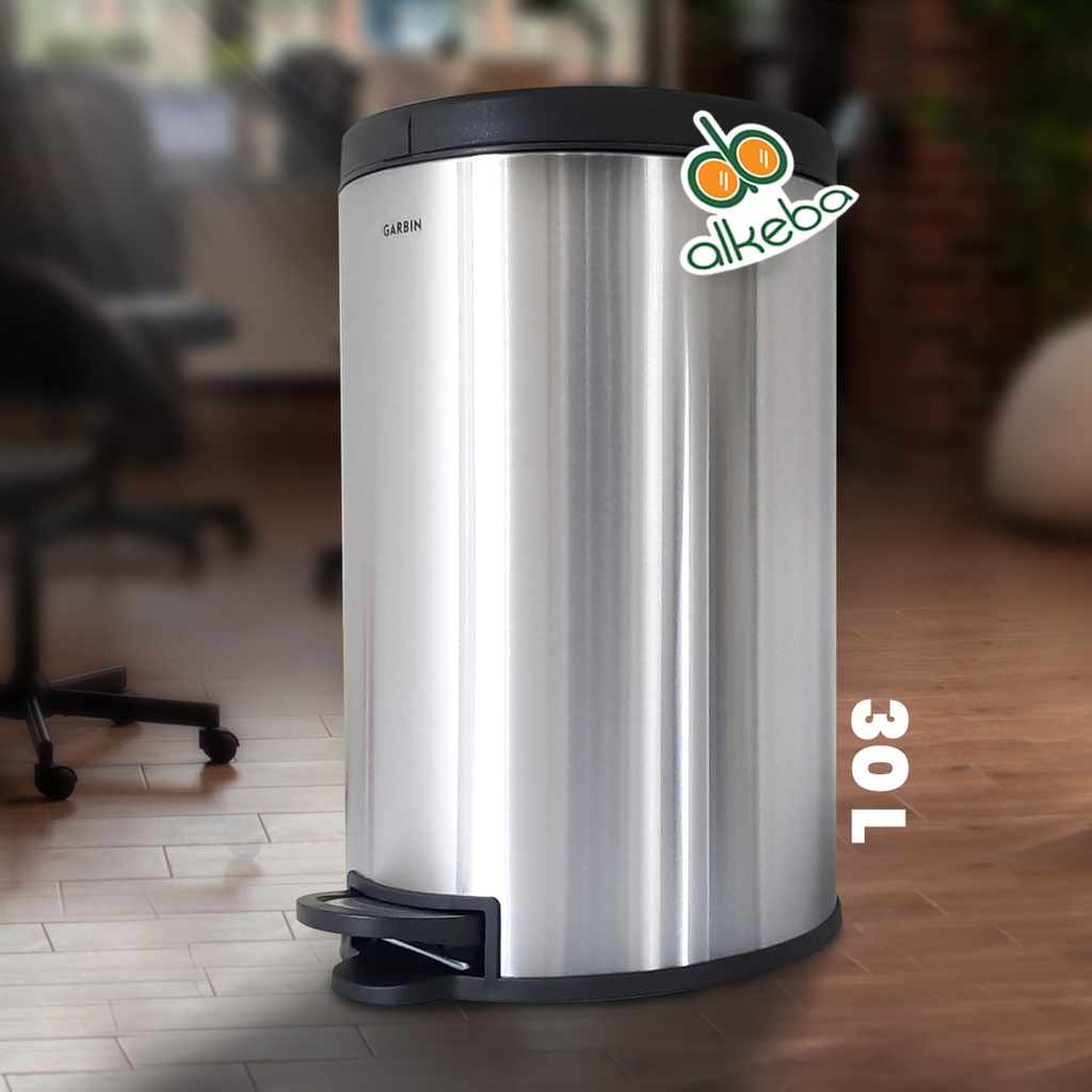 GARBIN TEMPAT SAMPAH INJAK PEDAL STAINLESS 30 L