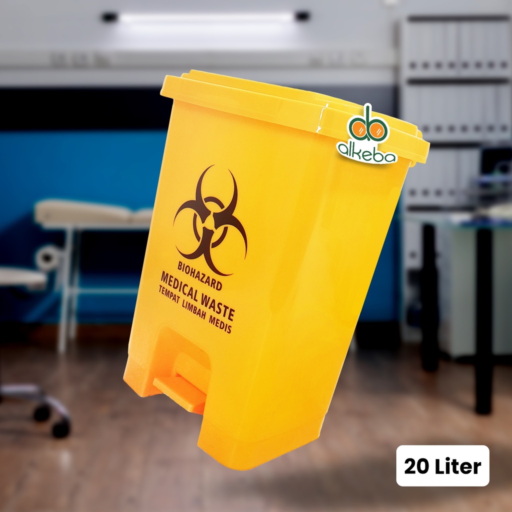 TEMPAT SAMPAH MEDIS KUNING INJAK PEDAL 20 LITER