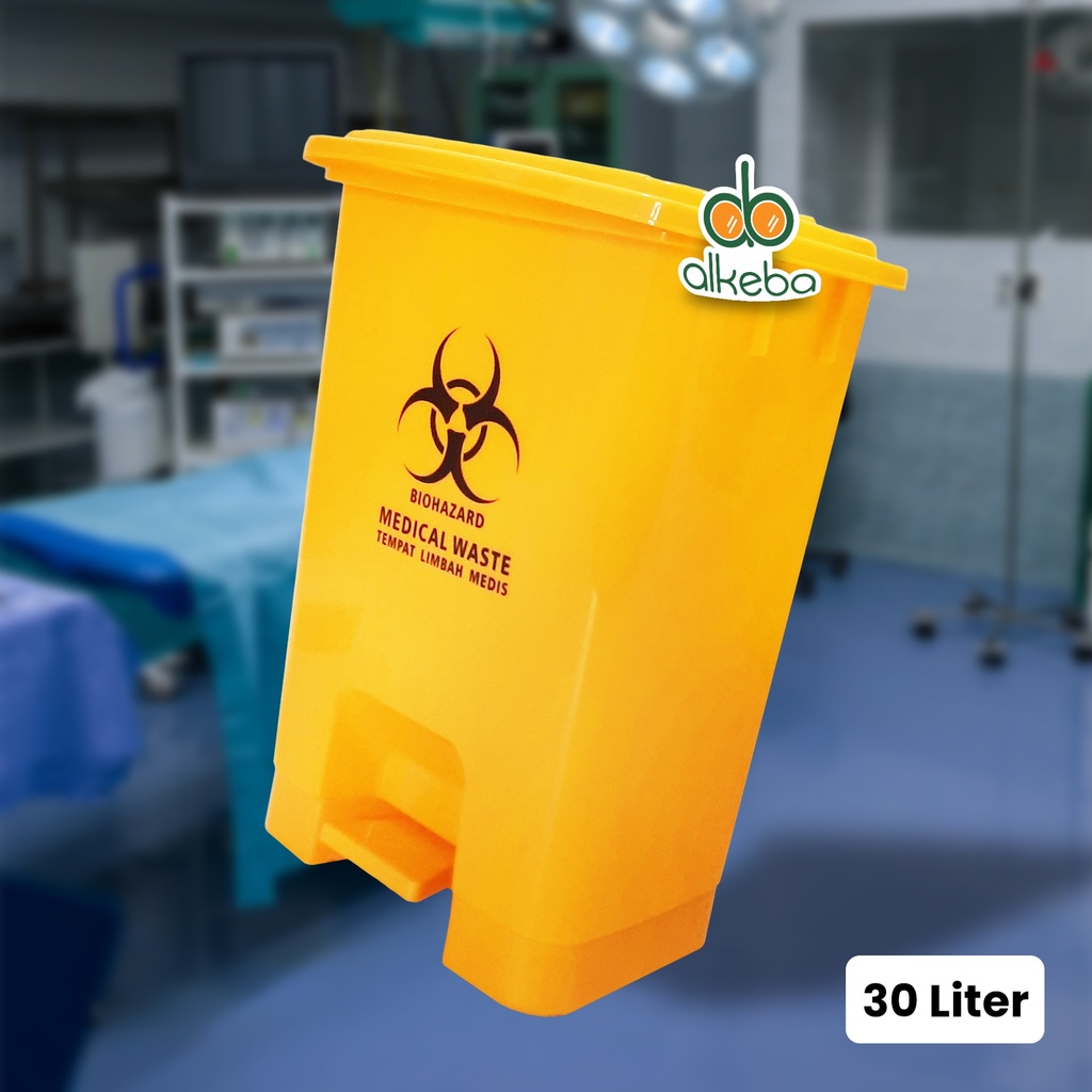 TEMPAT SAMPAH MEDIS KUNING INJAK PEDAL 30 LITER
