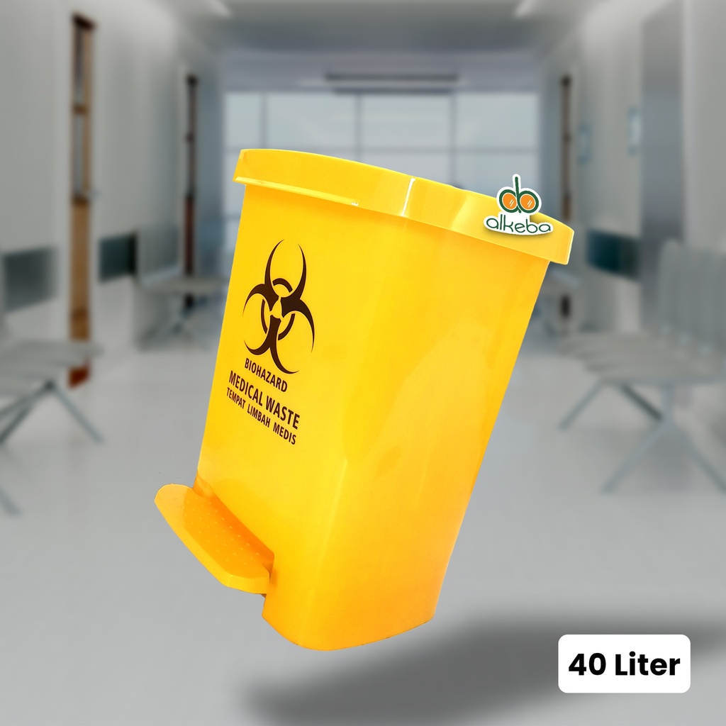 TEMPAT SAMPAH MEDIS KUNING INJAK PEDAL 40 LITER