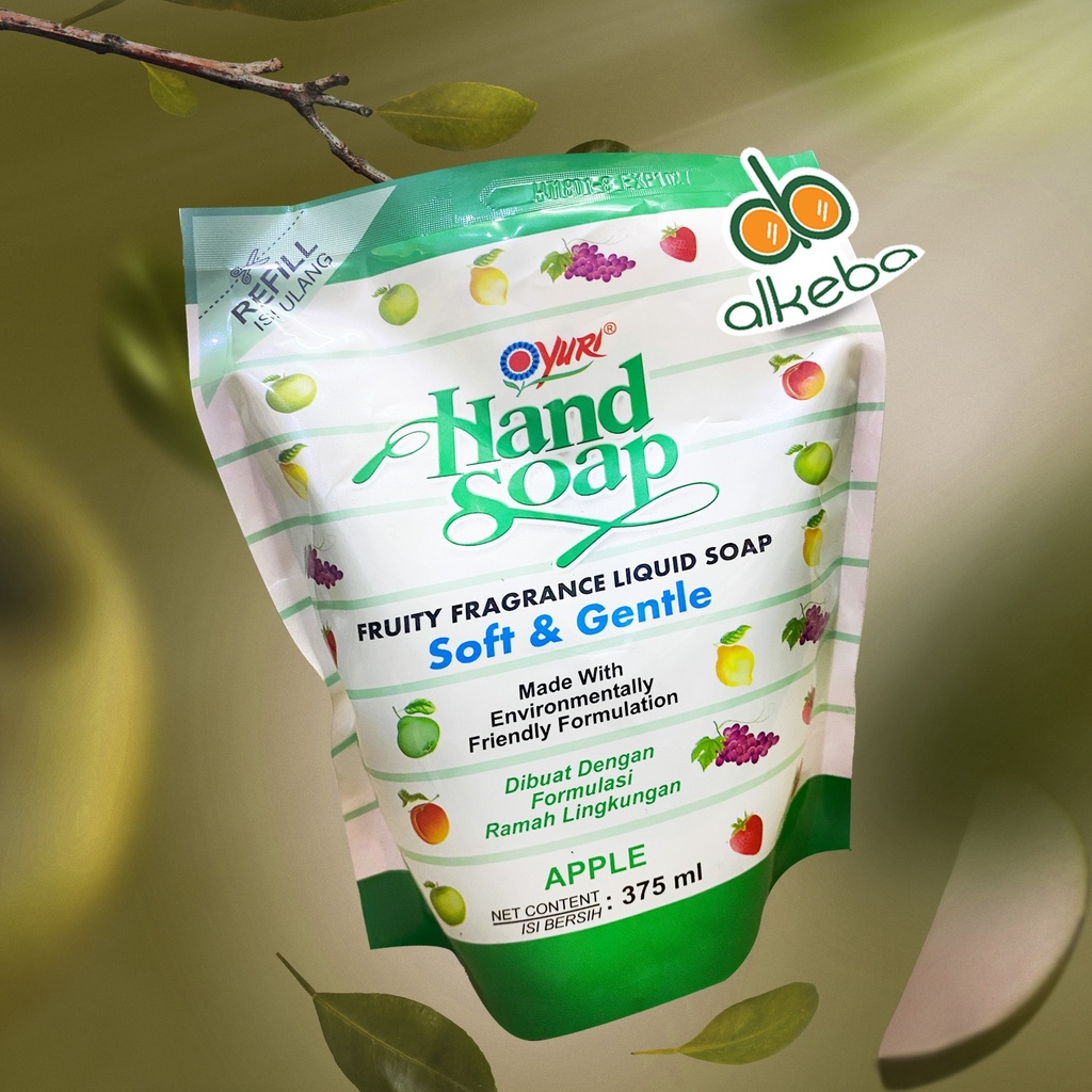 YURI REFILL HAND SOAP APPLE 375ML