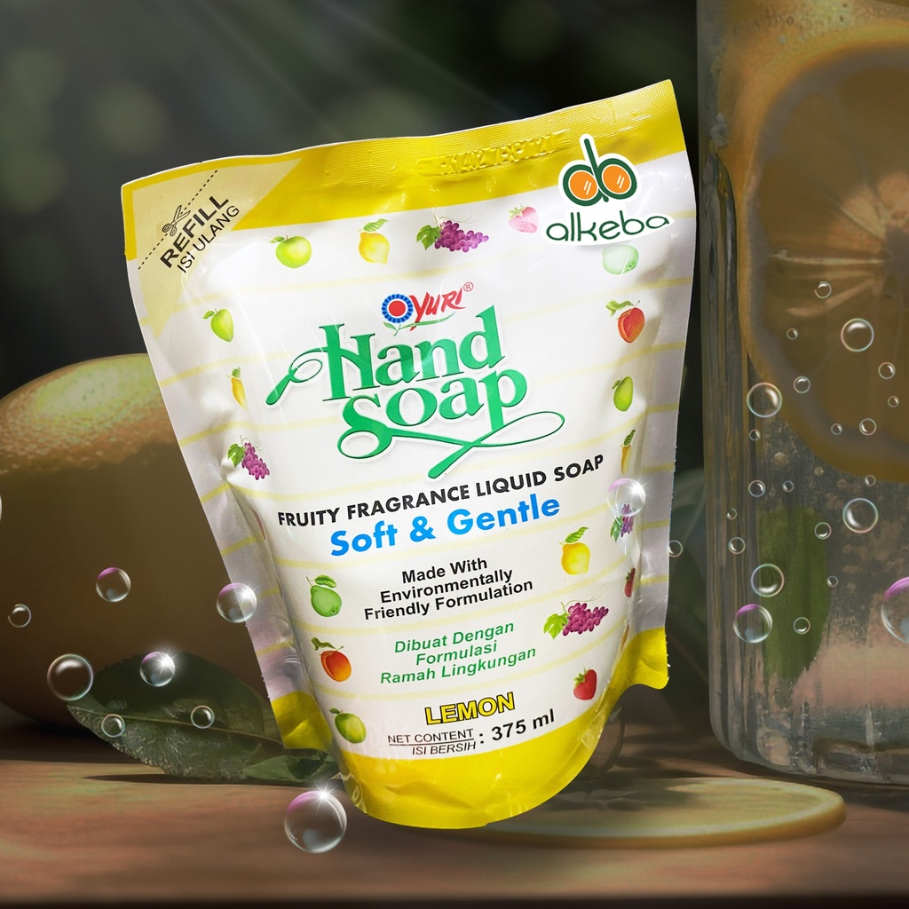 YURI REFILL HAND SOAP LEMON 375ML