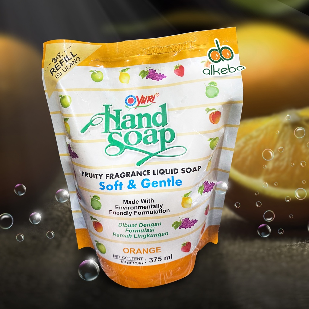 YURI REFILL HAND SOAP ORANGE 375ML