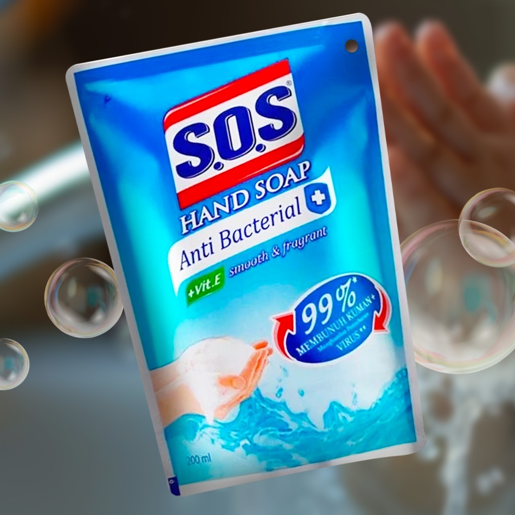SOS HAND SOAP ANTIBACTERIAL  REFILL 400 ML