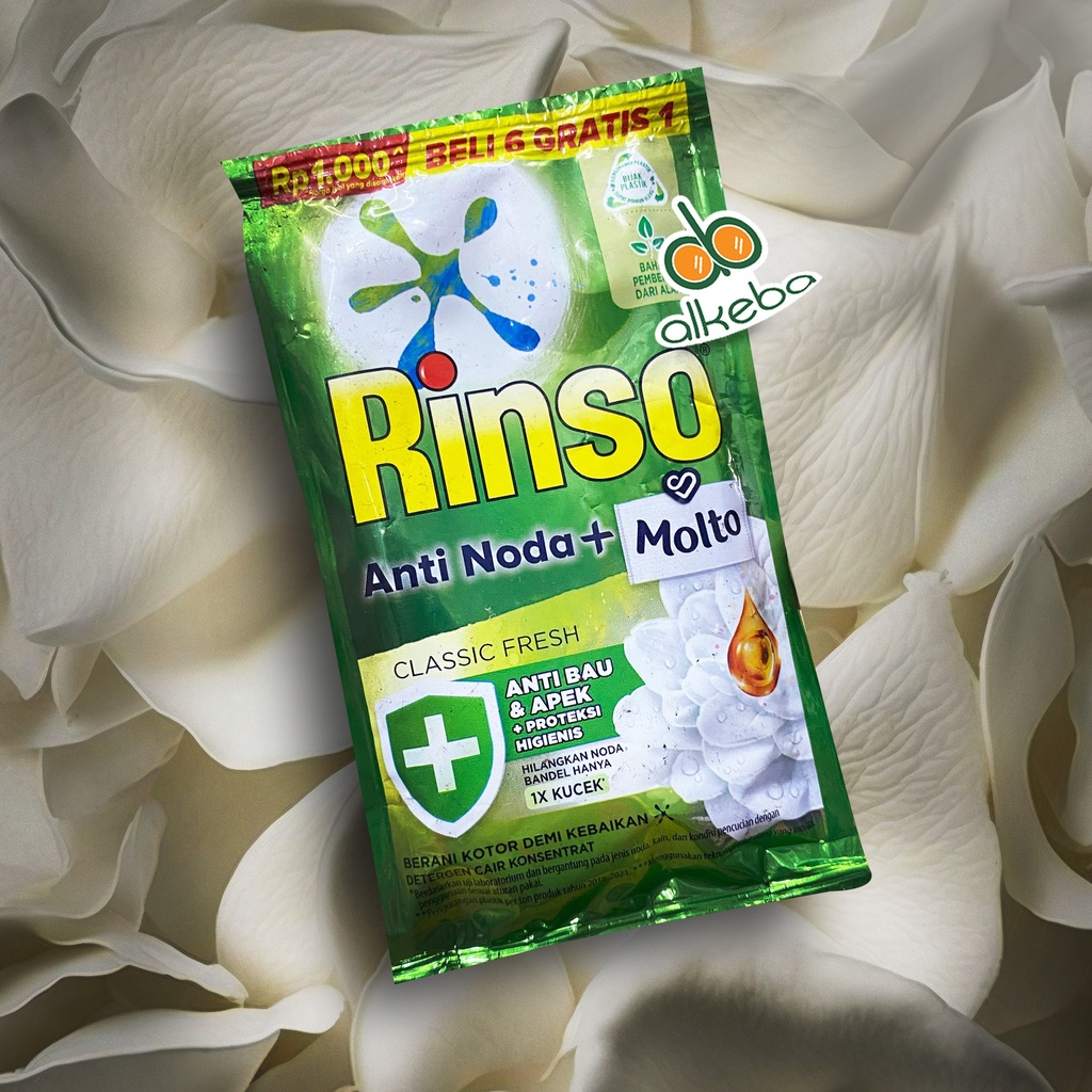 DETERGEN RINSO CAIR SACHET 38 ML ROSE