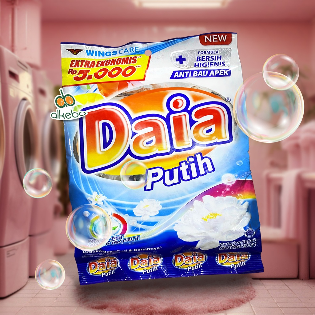 DAIA DETERGENT BUBUK 245 GR PUTIH