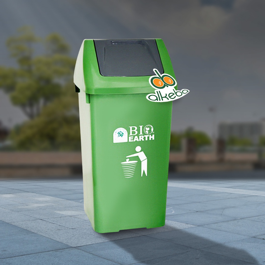 TEMPAT SAMPAH TUTUP GOYANG GREEN LEAF 60 L (2052)