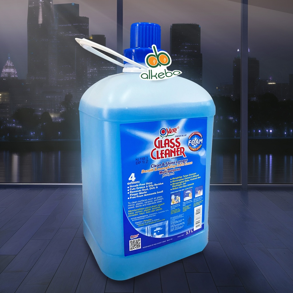 YURI GLASS CLEANER FOAMING FRESH BLUE 3,7 LITER