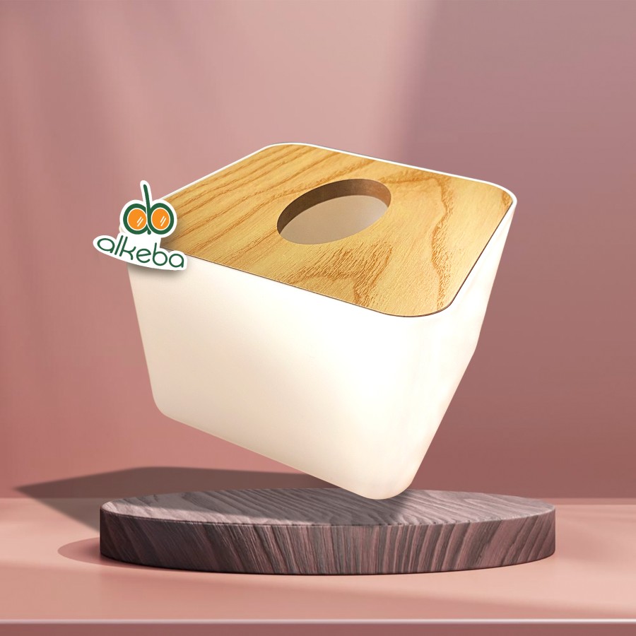 DISPENSER TISSUE POP UP MOTIF KAYU PUTIH
