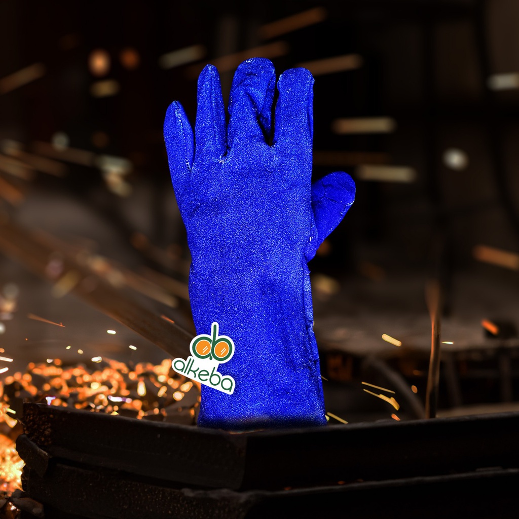 SARUNG TANGAN LAS KULIT BIRU
