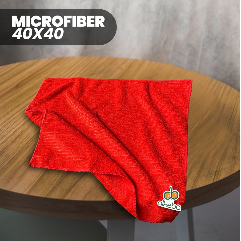 KAIN MICROFIBER IMPORT UK 40X40 MERAH