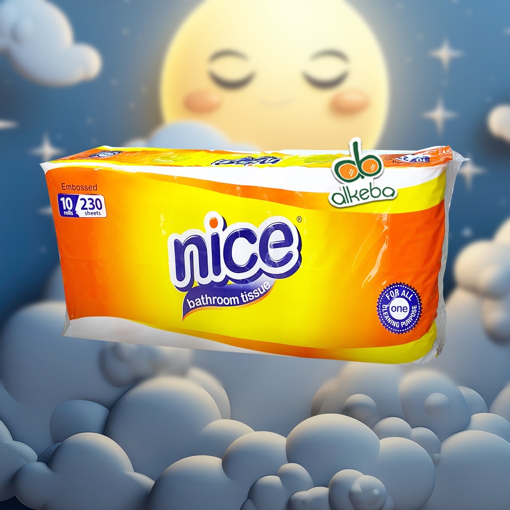 NICE TISSUE TOILET CORE EMBOSS 230 SHEETS 10 ROLL