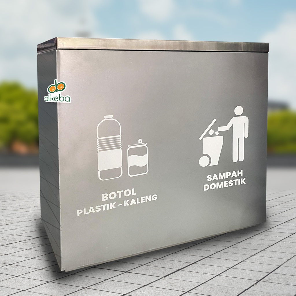 TEMPAT SAMPAH STANDING KOTAK SWING 2 IN 1