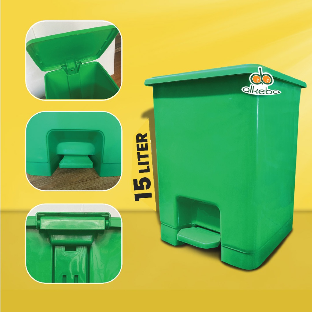 TEMPAT SAMPAH MEDIS HIJAU 15 LITER