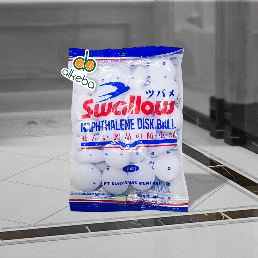 SWALLOW KAMPER NAPTHALENE PUTIH 100 GR