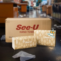 [05SEU-HTRD] SEE-U TISSUE  HAND TOWEL (24 PAK/CTN) 150'S MERAH